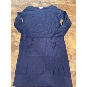 Lilly Pulitzer XXS Navy Blue Long Sleeve Knit Sweater Dress‎ Pullover